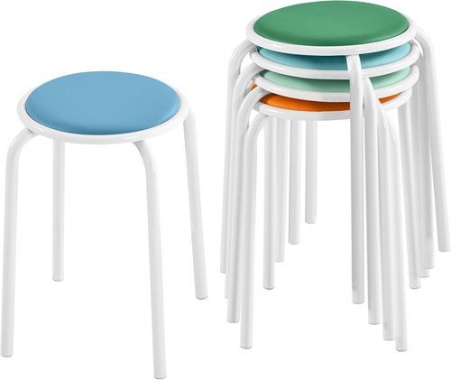 Colorful stackable stools set - stackable,