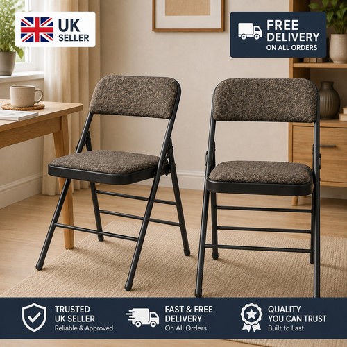 2pcs padded folding chairs - 2pcs,