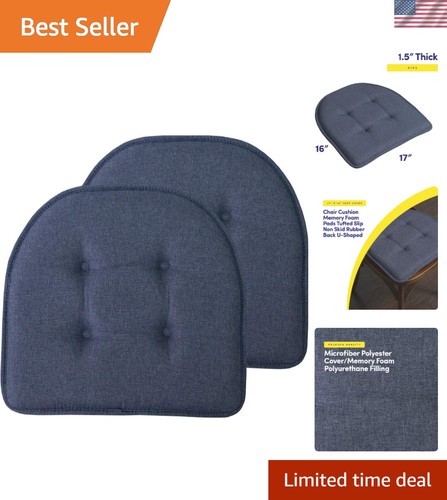 Elegant denim blue memory foam - denim,